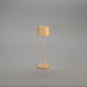 KonstSmide Oplaadbare tafellamp Capri mini zand bruin 7829-330