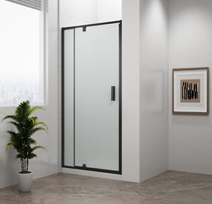 Sapho Polysan Easy Black douche draaideur mat glas 90x190cm zwart mat