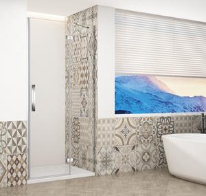 Gelco Trinity douchedeur 100cm rechts met helder glas chroom