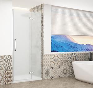 Gelco Trinity douchedeur 120cm rechts met mat glas chroom