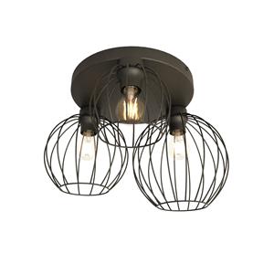 Emibig Plafondlamp Nest 3 lichts &Oslash; 40 cm zwart