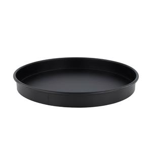 Dijk Natural Collections Onderbord/kaarsenbord - decoratie dienblad - metaal - zwart - x 4 cm - rond -