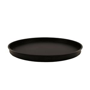 Dijk Natural Collections Onderbord/kaarsenbord - decoratie dienblad - metaal - zwart - 57 x 4 cm - rond -