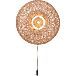 GOOD&MOJO Wandlamp Arizona - Naturel - Ø50cm