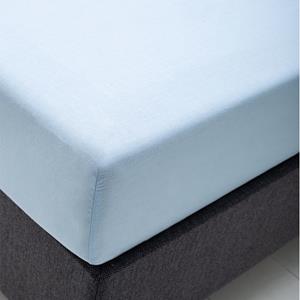 Fresh and Co Hoeslaken Katoen - Lichtblauw - Maat: 80 x 200 cm - 80x200 cm - Blauw -  - 