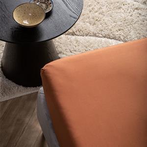 Presence Hoeslaken Satijn - Cognac - 90 x 210/220 cm - 80x200 cm - Keuze Uit Meerdere Kleuren -  - 