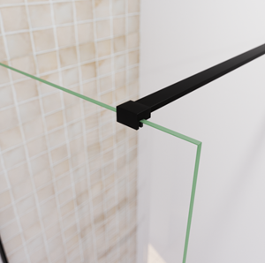 Saniclear Redro stabilisatiestang 100cm incl. muur- en wandbevestiging zwart mat