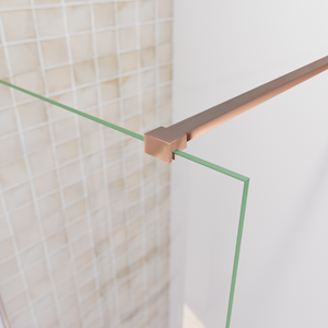 Saniclear Redro stabilisatiestang 100cm incl. muur- en wandbevestiging geborsteld koper