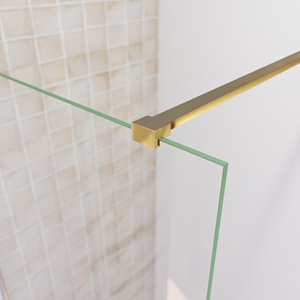 Saniclear Redro stabilisatiestang 100cm incl. muur- en wandbevestiging geborsteld messing - mat goud