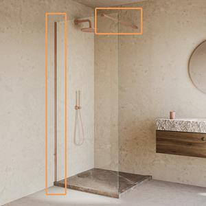 Saniclear Copper Redro profielset geborsteld koper