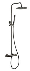 Mueller Ferro thermostatische opbouw regendoucheset 25cm gunmetal