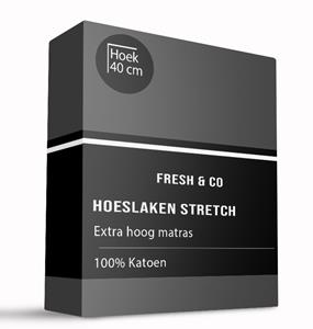 Fresh and Co Hoeslaken - Katoen Jersey Stretch - Extra Hoog - 190x200 cm - Keuze Uit Meerdere Kleuren -  - 