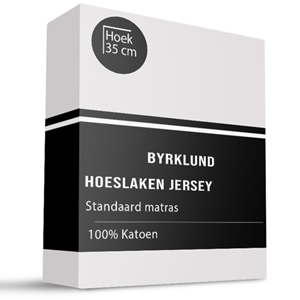 Byrklund Hoeslaken - Jersey Katoen Stretch - 80x200 cm - Keuze Uit Meerdere Kleuren -  - 