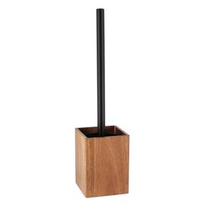 Tendance Badkamer toiletborstel met houder - donker bruin - 10 x 35 cm -