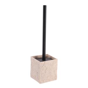 Tendance WC/toiletborstel in houder - creme - kunststeen - 10 x cm -