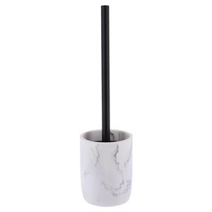 Tendance WC/Toiletborstel met houder - wit - marmer look - cm -