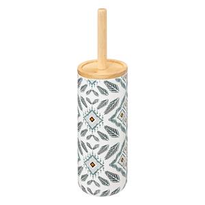 5five WC/Toiletborstel met houder Cairo - wit met print - dolomiet -