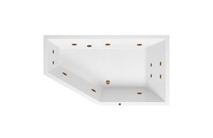 Lambini Designs Florence bubbelbad 160x90cm elektronisch rechts met 6+4+2 hydrojets goud