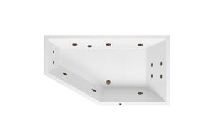 Lambini Designs Florence bubbelbad 160x90cm elektronisch rechts met 6+4+2 hydrojets rose goud