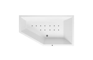 Lambini Designs Florence bubbelbad 160x90cm elektronisch rechts met 12 aerojets RVS