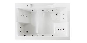 Lambini Designs Puglia bubbelbad 180x120cm elektronisch met 6+4+2 hydrojets zwart