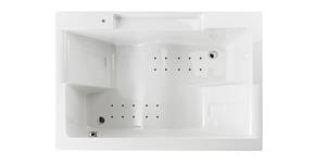Lambini Designs Puglia bubbelbad 180x120cm elektronisch met 12 aerojets zwart