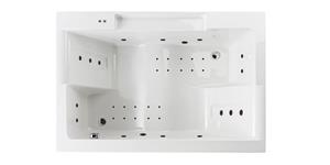 Lambini Designs Puglia bubbelbad 180x120cm elektronisch met 6+4+2 hydrojets en 12 aerojets zwart