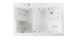 Lambini Designs Puglia bubbelbad 180x120cm elektronisch met 6+4+2 hydrojets en 12 aerojets goud