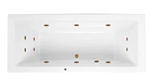 Lambini Designs Cube bubbelbad 170x75cm elektronisch met 6+4+2 hydrojets goud