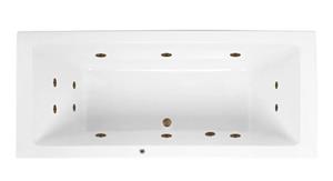 Lambini Designs Cube bubbelbad 190x90cm elektronisch met 6+4+2 hydrojets rose goud