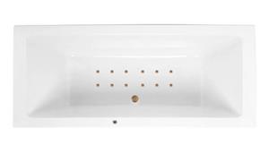 Lambini Designs Cube bubbelbad 180x80cm elektronisch met 12 aerojets goud