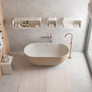 Ideavit Vrijstaande Badkuip  Solidera 170x80x55cm Mat Grijs-Beige