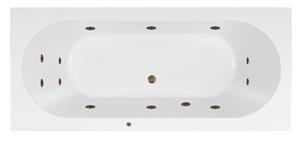 Lambini Designs Round bubbelbad 190x90cm elektronisch met 6+4+2 hydrojets rose goud
