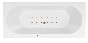 Lambini Designs Round bubbelbad 190x90cm elektronisch met 12 aerojets goud
