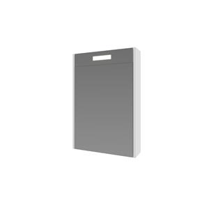 INK Spiegelkast Proline Premium Met Houten Deur Geïntrigeerd LED Verlichting 50x14x60 cm Ice White