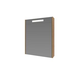 INK Spiegelkast Proline Premium Met Houten Deur Geïntrigeerd LED Verlichting 60x14x60 cm Whisky Oak