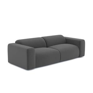 SIA Home 4-zitsbank in grafietgrijze bouclette stof 240cm