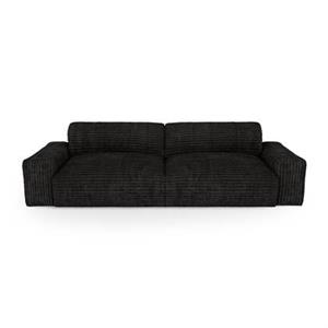 SIA Home 4-zits corduroy bank XXL zwart 220cm