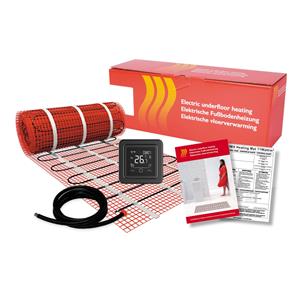 Boss & Wessing BWS By Magnum Elektronische Vloerverwarming Set 1,5 m2 - 225 Watt - Wifi Thermostaat Zwart 