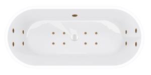 Mueller Monica bubbelbad 178x80cm elektronisch met 8 hydrojets en 8 aerojets goud