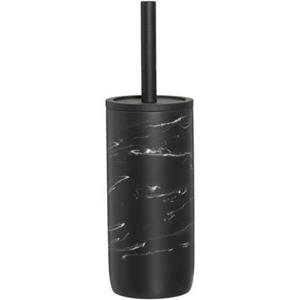 Leen Bakker Toiletborstel Marble - zwart - 34xØ10 cm