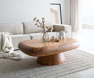 DELIFE Couchtisch Maskat 120x90 cm Akazie Natur
