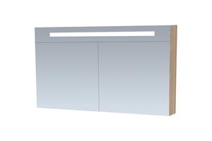 Brauer Promise Deluxe spiegelkast 120cm met 2 deuren en verlichting eiken licht