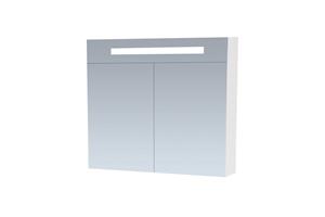 Brauer Promise Deluxe spiegelkast 80cm met 2 deuren en verlichting wit glans