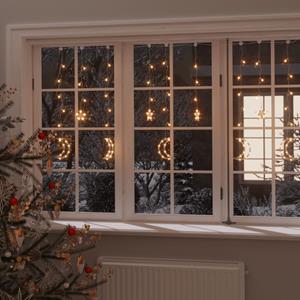 VidaXL Lichtslinger ster en maan afstandsbediening 345 LED's warmwit