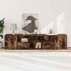 VidaXL Hoekkast 200x40x45 cm bewerkt hout gerookt eikenkleurig