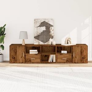 VidaXL Hoekkast 200x40x45 cm bewerkt hout oud houtkleurig