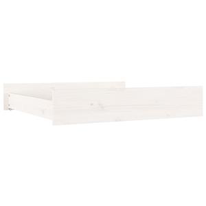 VidaXL Bedlades 2 st massief grenenhout wit