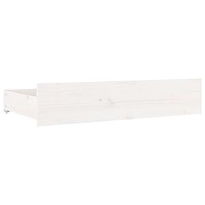 VidaXL Bedlades 4 st massief grenenhout wit