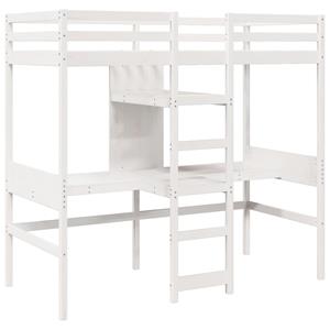 VidaXL Hoogslaper zonder matras massief grenenhout wit 90x190 cm